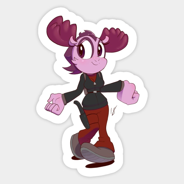 Mess the Moose Sticker by Shop18Pins